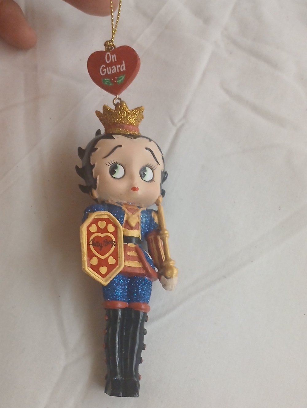 Betty Boop Red & Blue Princess Warrior Ornament